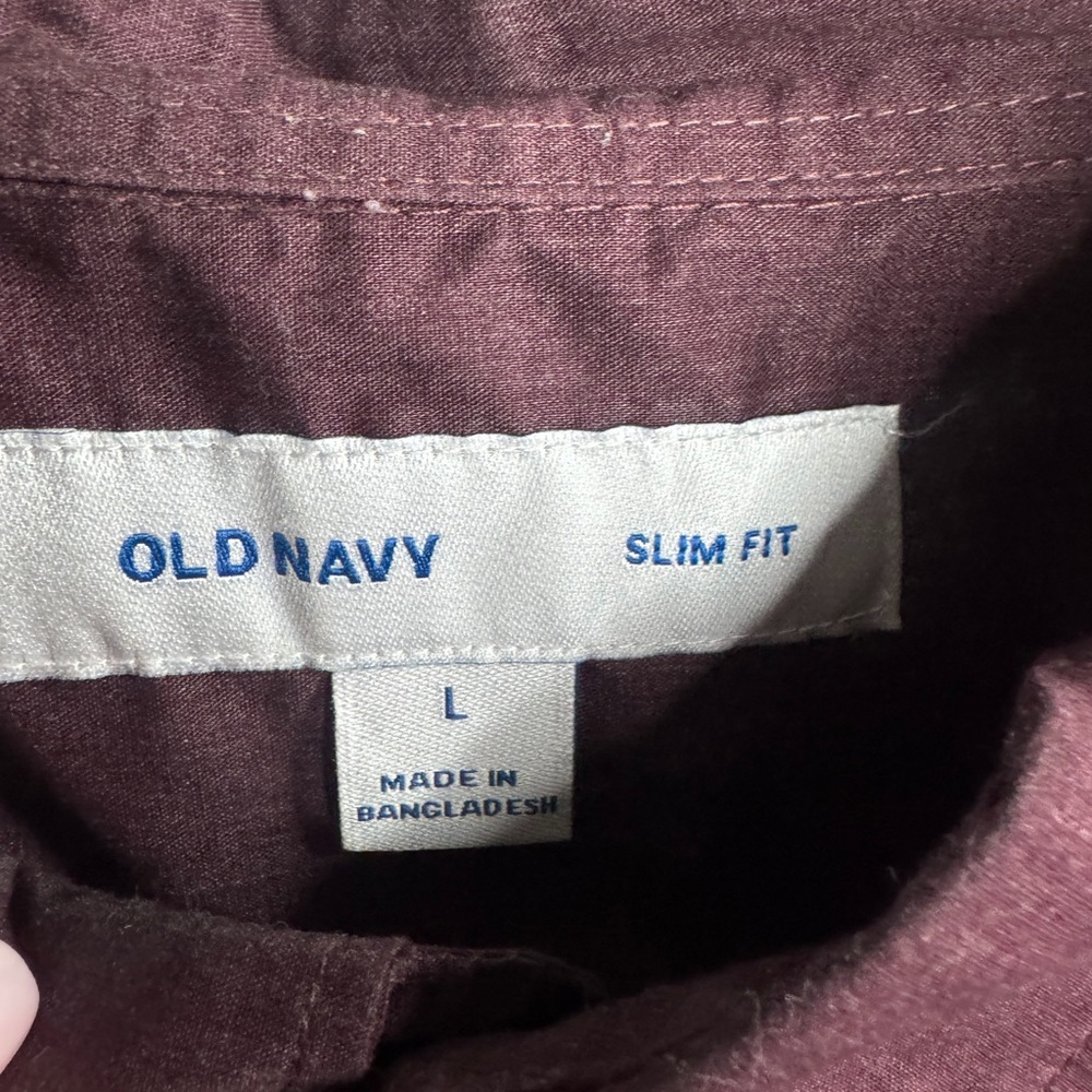 Old Navy Slim Fit Dress Shirt - Maroon